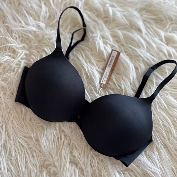 Skims Ultimate Push-up Plunge Bra Onyx Size 32D - Picture 4 of 7